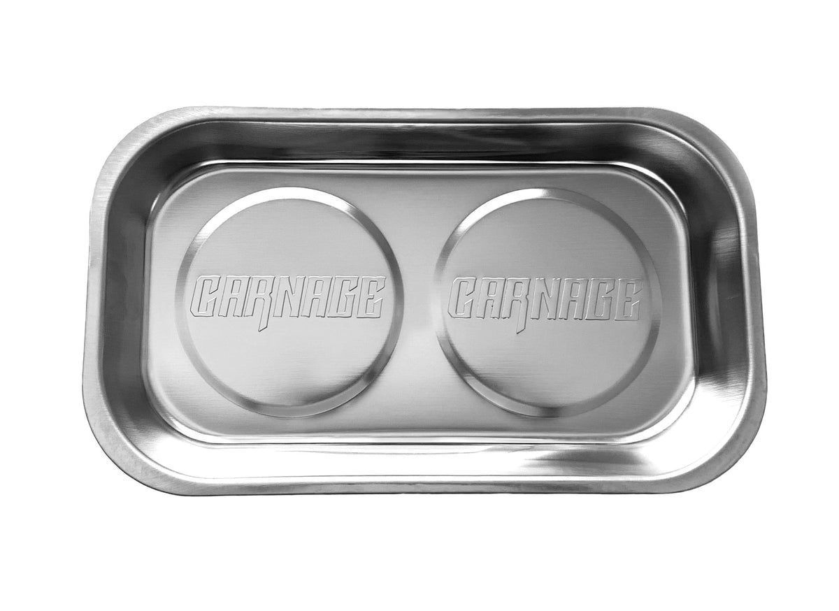 Cmt 3-Pack Magnetic Trays | 9.5 X 5.5 Inches | Stainless Steel Chrome Finish