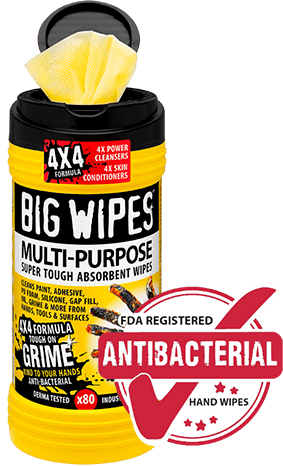 Big Wipes 4x4 Multi-Purpose Wipes - 80 ct. 6002 0048-2 – Carnage Tools