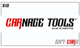 Gift Card $10.00 Carnage Tools Gift Card