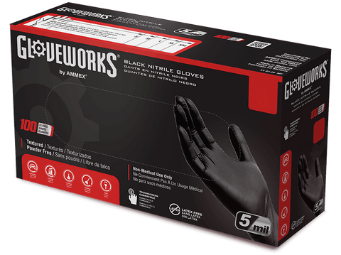 Glove Disposable Powder-Free Nitrile Gloves (Box of 100)