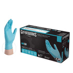 Glove Disposable Blue PF Nitrile Industrial Gloves (Box of 100)