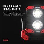 Area Light NEBO Omni 2K Rechargeable Multi-Directional Area Light NBWLT0015